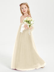 Sparkling Sequined Junior Bridesmaids Gown Champagne