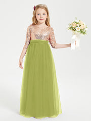 Sparkling Sequined Junior Bridesmaids Gown Clover