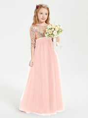Sparkling Sequined Junior Bridesmaids Gown Coral
