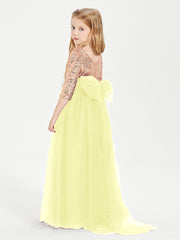 Sparkling Sequined Junior Bridesmaids Gown Daffodil