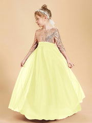 Sparkling Sequined Junior Bridesmaids Gown Daffodil