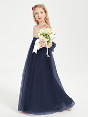 Sparkling Sequined Junior Bridesmaids Gown Dark Navy