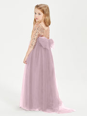 Sparkling Sequined Junior Bridesmaids Gown Dusk