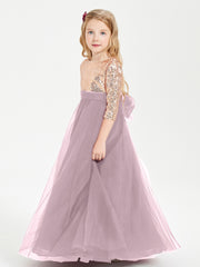 Sparkling Sequined Junior Bridesmaids Gown Dusk