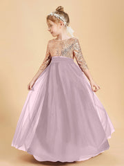 Sparkling Sequined Junior Bridesmaids Gown Dusk