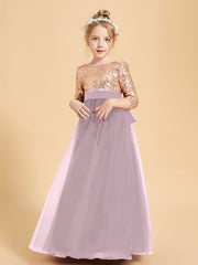 Sparkling Sequined Junior Bridesmaids Gown Dusk