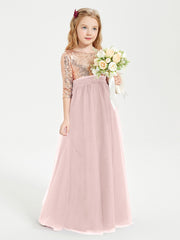 Sparkling Sequined Junior Bridesmaids Gown Dusty Rose