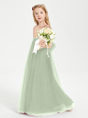 Sparkling Sequined Junior Bridesmaids Gown Dusty Sage