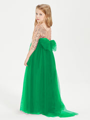 Sparkling Sequined Junior Bridesmaids Gown Emerald