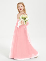 Sparkling Sequined Junior Bridesmaids Gown Flamingo