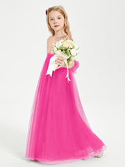 Sparkling Sequined Junior Bridesmaids Gown Fuchsia