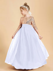 Sparkling Sequined Junior Bridesmaids Gown Lavender