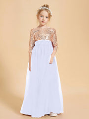 Sparkling Sequined Junior Bridesmaids Gown Lavender