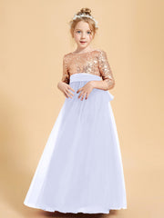 Sparkling Sequined Junior Bridesmaids Gown Lavender