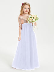Sparkling Sequined Junior Bridesmaids Gown Lavender
