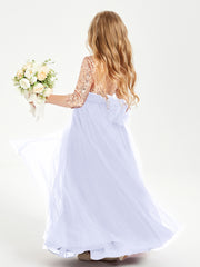 Sparkling Sequined Junior Bridesmaids Gown Lavender