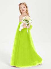 Sparkling Sequined Junior Bridesmaids Gown Lime Green