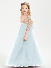 Sparkling Sequined Junior Bridesmaids Gown Mist