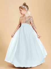 Sparkling Sequined Junior Bridesmaids Gown Mist