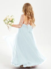Sparkling Sequined Junior Bridesmaids Gown Mist