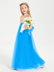 Sparkling Sequined Junior Bridesmaids Gown Ocean Blue
