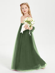 Sparkling Sequined Junior Bridesmaids Gown Olive Green