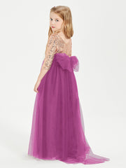 Sparkling Sequined Junior Bridesmaids Gown Orchid