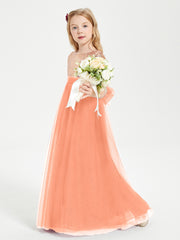 Sparkling Sequined Junior Bridesmaids Gown Papaya