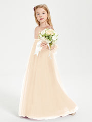 Sparkling Sequined Junior Bridesmaids Gown Peach