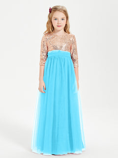 Sparkling Sequined Junior Bridesmaids Gown Pool