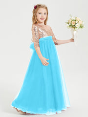 Sparkling Sequined Junior Bridesmaids Gown Pool