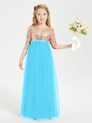 Sparkling Sequined Junior Bridesmaids Gown Pool