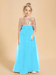 Sparkling Sequined Junior Bridesmaids Gown Pool