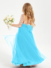 Sparkling Sequined Junior Bridesmaids Gown Pool