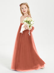Sparkling Sequined Junior Bridesmaids Gown Rust