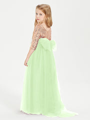 Sparkling Sequined Junior Bridesmaids Gown Sage