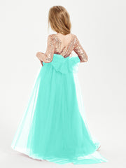Sparkling Sequined Junior Bridesmaids Gown Spa