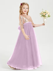Sparkling Sequined Junior Bridesmaids Gown Wisteria