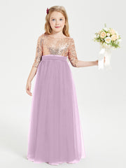 Sparkling Sequined Junior Bridesmaids Gown Wisteria