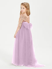 Sparkling Sequined Junior Bridesmaids Gown Wisteria