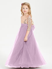 Sparkling Sequined Junior Bridesmaids Gown Wisteria