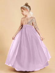 Sparkling Sequined Junior Bridesmaids Gown Wisteria