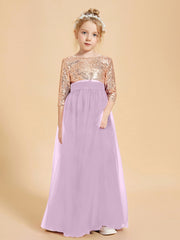 Sparkling Sequined Junior Bridesmaids Gown Wisteria