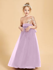 Sparkling Sequined Junior Bridesmaids Gown Wisteria