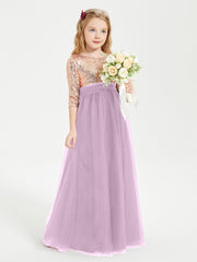Sparkling Sequined Junior Bridesmaids Gown Wisteria