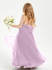 Sparkling Sequined Junior Bridesmaids Gown Wisteria