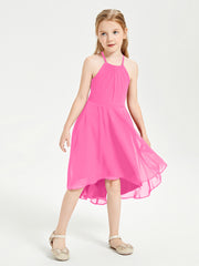 Tea Length Junior Bridesmaid Dresses with Asymmetrical Skirts Azalea