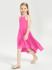 Tea Length Junior Bridesmaid Dresses with Asymmetrical Skirts Azalea
