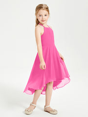 Tea Length Junior Bridesmaid Dresses with Asymmetrical Skirts Azalea