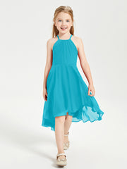 Tea Length Junior Bridesmaid Dresses with Asymmetrical Skirts Jade